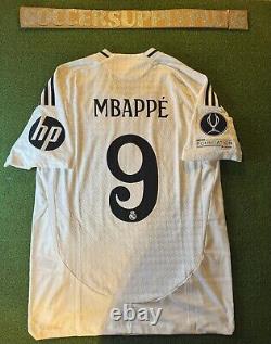 Real Madrid Kylian Mbappe Super Cup Final 24/25 Home Jersey Size 2XL IX8095 NWOT