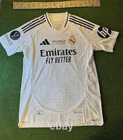 Real Madrid Kylian Mbappe Super Cup Final 24/25 Home Jersey Size L IX8095 NWOT