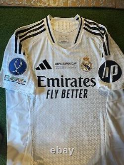 Real Madrid Kylian Mbappe Super Cup Final 24/25 Home Jersey Size XL IX8095 NWOT
