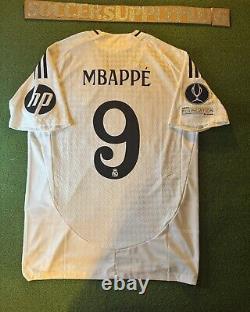 Real Madrid Kylian Mbappe Super Cup Final 24/25 Home Jersey Size XL IX8095 NWOT