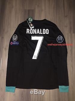 Real Madrid Long Sleeve Cristiano Ronaldo Champions League Jersey 17/18