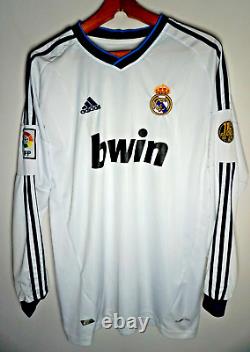 Real Madrid Long Sleeve Jersey Shirt XL Mens White Home Ozil #10 2013