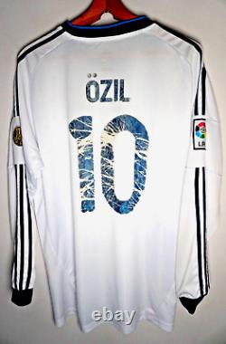 Real Madrid Long Sleeve Jersey Shirt XL Mens White Home Ozil #10 2013