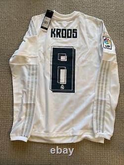 Real Madrid Long Sleeve Toni Kroos 2015-16 Home Jersey Bnwt Size Small