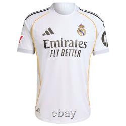 Real Madrid Mbappe 9 Adidas Mens 2025 2026 Home Authentic Player Jersey White