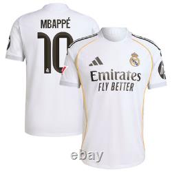 Real Madrid Mbappe 9 Adidas Mens 2025 2026 Home Authentic Player Jersey White