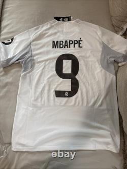 Real Madrid Mbappe #9 Home Soccer Jersey Size L