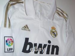 Real Madrid Mesut Ozil Adidas Kit 2011 Long Sleeve Jersey White Gold Germany