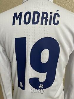 Real Madrid Modric Croatia Champions Player Issue Adizero Jersey Football Shirt