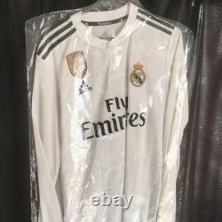 Real Madrid Modric Long Sleeve Jersey T-shirts Authentic M Size White Addidas