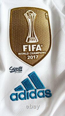 Real Madrid Official 17-18 Final Kiev Ronaldo Long Sleeve Jersey LS Shirt (L)