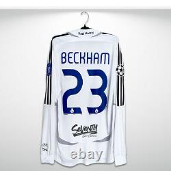 Real Madrid Official 2006-2007 Jersey Beckham Long Sleeve Home UCL Shirt LS (S)