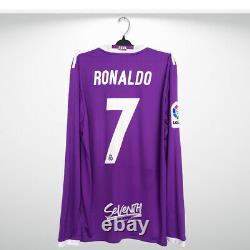 Real Madrid Official 2016-2017 Ronaldo Long Sleeve Jersey LS La Liga Shirt (M)