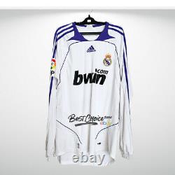 Real Madrid Official Raul Shirt 2007 2008 Jersey Long Sleeve Home (l) La Liga