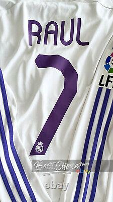 Real Madrid Official Raul Shirt 2007 2008 Jersey Long Sleeve Home (l) La Liga