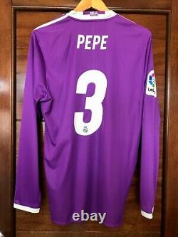 Real Madrid Pepe 2016-2017 La Liga adizero locker room player issue jersey