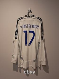 Real Madrid Player Issue Home L/S Shirt Jersey 2006/2007 No. 17 V. Nistelrooy XL