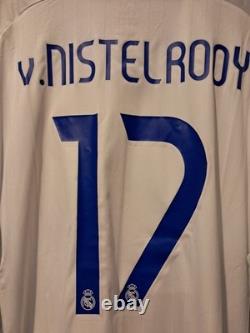 Real Madrid Player Issue Home L/S Shirt Jersey 2006/2007 No. 17 V. Nistelrooy XL