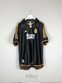 Real Madrid RAUL #7 99/01 Away Football Shirt (XL) Soccer Jersey Adidas
