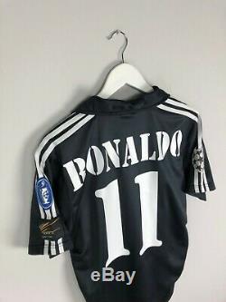Real Madrid RONALDO #11 02/03 Away Football Shirt (S) Soccer Jersey Adidas