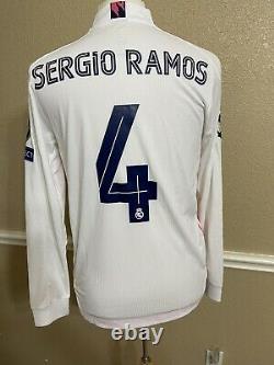 Real Madrid Ramos Spain CL Player Issue Adizero Shirt Match Unworn Jersey