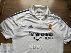 Real Madrid Raul 2001-2002 Adidas Home T-Shirt size Medium RARE VINTAGE JERSEY