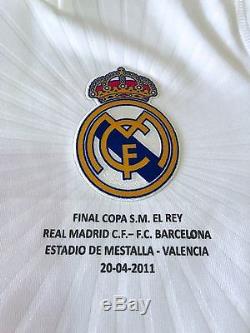 Real Madrid Ronaldo 2011 Copa del Rey Final Match Formotion Player issue jersey