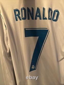 Real Madrid Ronaldo 2017-2018 Home Size Medium Football Shirt Soccer Jersey LS