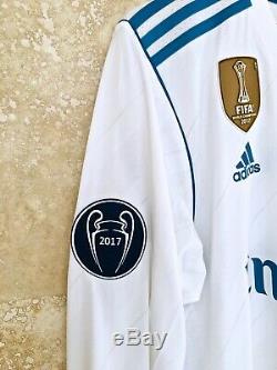 Real Madrid Ronaldo 2017-2018 UCL Final Kyiv adizero player issue match jersey