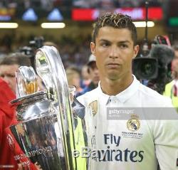 Real Madrid Ronaldo 2017 Final Cardiff Champions League celebration jersey L