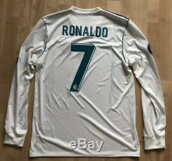 Real Madrid Ronaldo 7 Long CL UCL Final Kiew 2018 Shirt Jersey Trikot Official