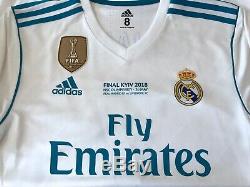 Real Madrid Ronaldo Champions League 2018 Final Kyiv adizero player issue jersey