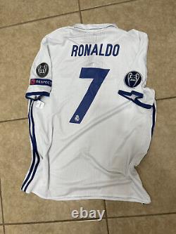 Real Madrid Ronaldo Player Issue Commercial Adizero Authentic Shirt Jersey