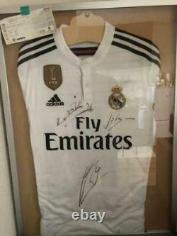 Real Madrid Sergio Ramos Butragueno Ruben Janez autographed uniform FedEx Japan