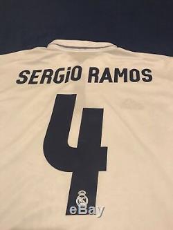 Real Madrid Sergio Ramos Long Sleeve Soccer Jersey Barcelona Mexico America USA