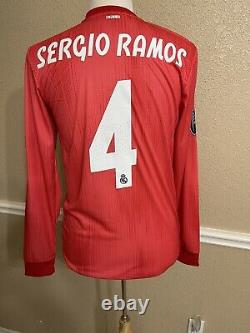 Real Madrid Sergio Ramos Psg Spain Player Issue Climachill Shirt Football Jersey