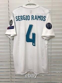 Real Madrid Sergio Ramos Shirt CL Adidas Player Issue Jersey