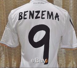 Real Madrid Shirt Home 2013-2014 Sz Small #9 BENZEMA official Nameset