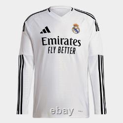 Real Madrid Soccer Aeroready Home Long Sleeve Jersey 2024 2025 Adidas Spain