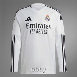 Real Madrid Soccer Aeroready Home Long Sleeve Jersey 2024 2025 Adidas Spain