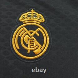 Real Madrid Soccer Football Jersey Medium Black Third Adidas Lifestyler Shirt