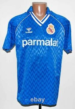 Real Madrid Spain 1988/1989 Away Football Shirt Jersey Hummel #10 Size L Adult