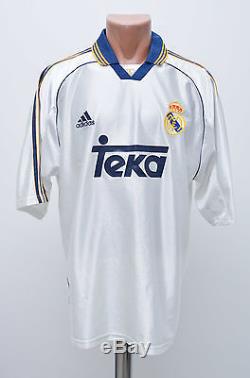 Real Madrid Spain 1998/1999/2000 Home Football Shirt Jersey Adidas Guti #14