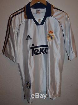 Real Madrid Spain 1998/1999 Teka Football Shirt Jersey Adidas #3 Roberto Carlos