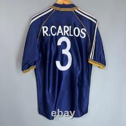Real Madrid Spain 1998/1999 Third Football Shirt Jersey Adidas #3 R. Carlos