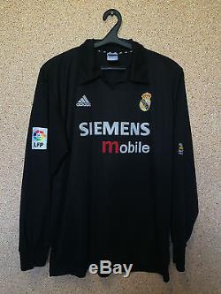 Real Madrid Spain 2002/03 Away Football Shirt Camiseta Jersey Long Sleeve Adidas