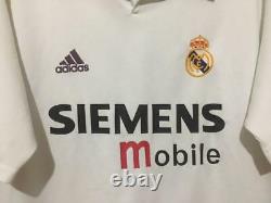 Real Madrid Spain 2002/2003 Home Football Shirt Jersey Camiseta Vtg Zidane #5