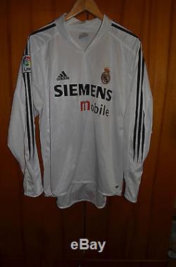 Real Madrid Spain 2004/2005 Football Shirt Jersey Camiseta Long Sleeve #5 Zidane