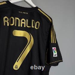 Real Madrid Spain 2011 2012 Away Football Shirt Jersey #7 Ronaldo Black Camiseta