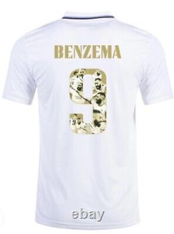Real Madrid Special Edition, Benzema Balon D Or Home Jersey, Large (Fits Like M)